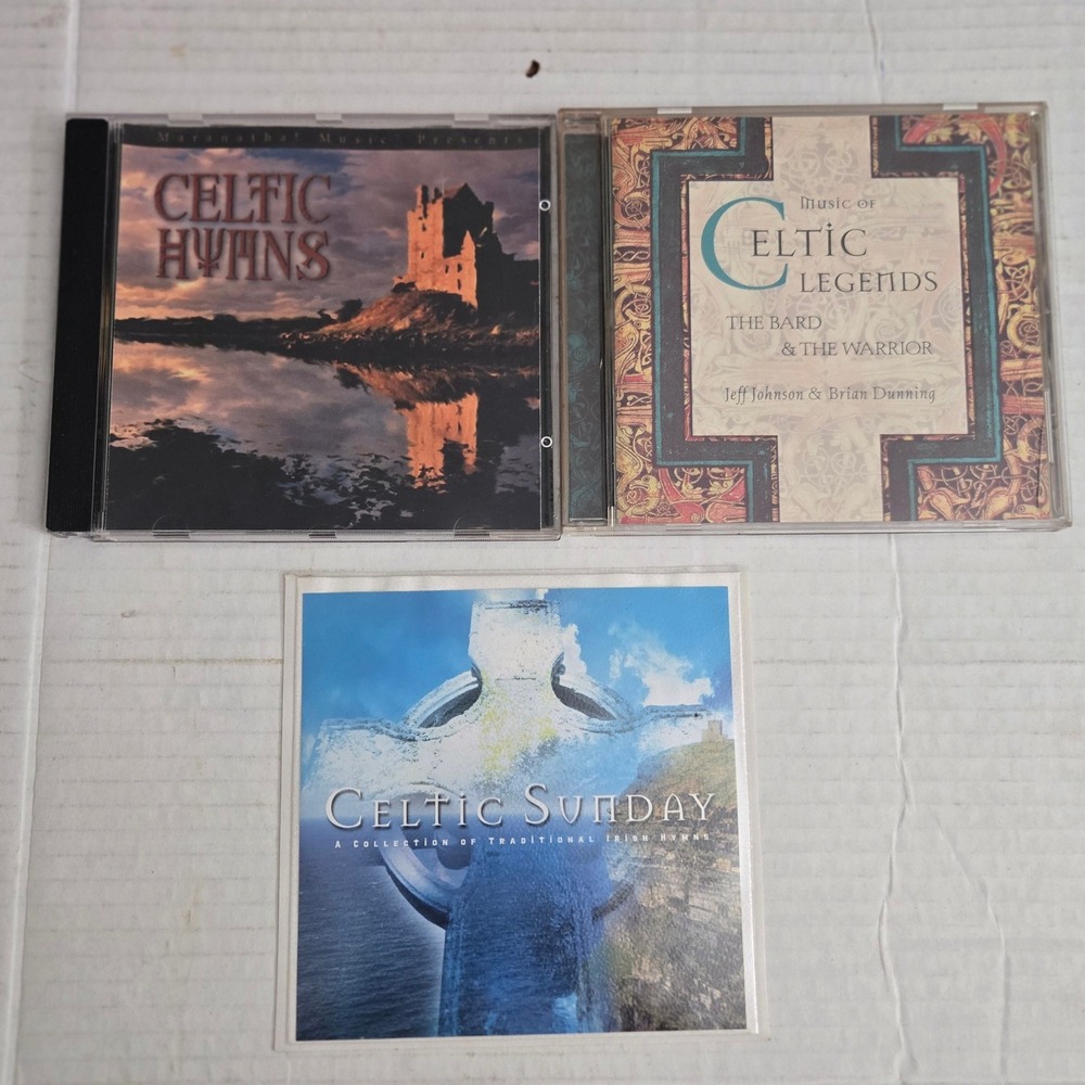 Vintage Celtic Hymns Legends Sunday 3 CD Lot Promo Windham Hill Maranatha 90s